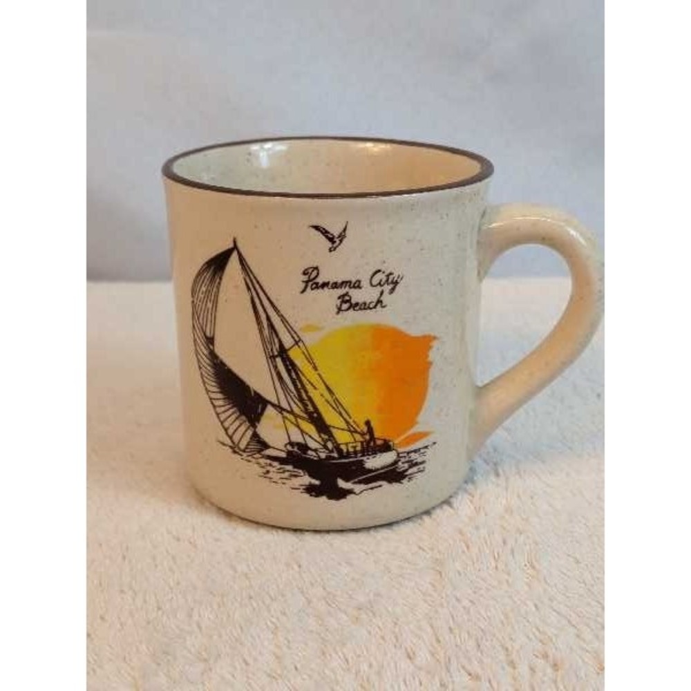 Panama City Beach Sailboat Sunset Coffee Mug Souvenir Collectible